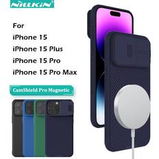 Nillkin For iPhone 15 Pro Max Case CamShield Pro Magnetic Slide Camera Lens Protector Phone Case For iPhone 15 Plus Back Cover