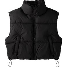 Bershka Overtøj Bershka Cropped Vest - Sort