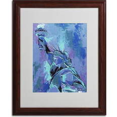 Framed Art Trademark Fine Art Statue Of Liberty 2 Painting Print on Canvas 22.75 H x 18.75 W x 0.75 D in Framed Art