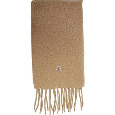 Moncler Women Scarfs Moncler Beige Fringed Scarf - 239