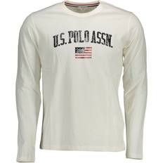 U.S. Polo Assn. Elegant White Cotton Round Neck Tee - Hvid - Men