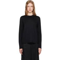 Wool T-shirts Soft Wool Jersey Long Sleeve - Black