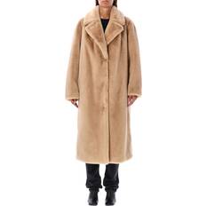 Stand Studio Beige Maria Faux-Fur Coat - Powder Beige