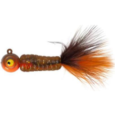 Lindy Fuzz-E Grub Jigs Crawfish Orange 1/8 oz