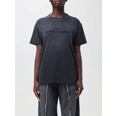 Purple T-shirts Maison Margiela Logo Cotton T-Shirt - Gray