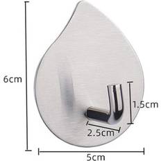 PVC Bathroom Interior & Storage Dechoicelife 304 Stainless Steel Wall Hook Self Adhesive