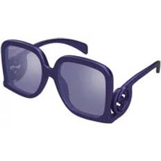 Gucci Occhiali da sole saldi Gucci GG1326S Square Plastic Sunglasses - Shiny Metallic Violet