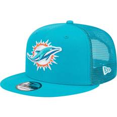 Caps New Era Men's Aqua Miami Dolphins Main Trucker 9FIFTY Snapback Hat