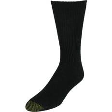 Gold - Men Socks GoldToe Fluffies Casual Crew Socks - Black Men