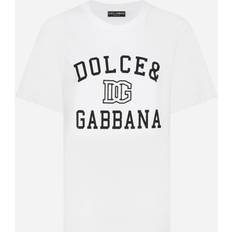 Dolce & Gabbana Damen T-Shirts Dolce & Gabbana T-Shirt mit Stickerei und Schriftzug