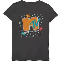 T-shirts Plus Size Girls MTV Eighties Retro Logo Graphic Tee