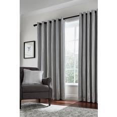 Gardiner & Tillbehör Helena Springfield Roma Woven Lined Curtains - Silver - 167 cm x 137 cm Drop