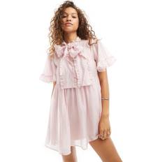 Sister Jane Bertie Bow Mini Dres, Pink