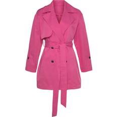 Short Trench Coat - Fuchsia