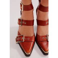 Hendrix Heels - Tan Distressed Gold