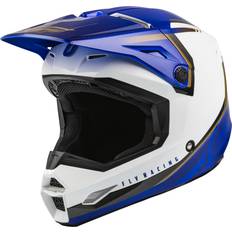 Motorcycle Helmets Fly Racing 2023 Kinetic Vision Helmet (White/Blue, Large) Adult