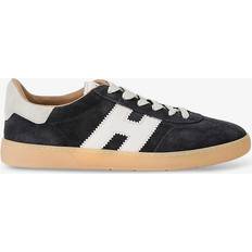 Hogan Shoes Hogan Mens Blue Other Cool Logo-patch Suede Low-top Trainers