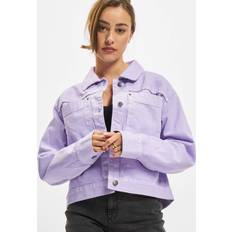 Bomberjackor - Lila Urban Classics Kort Jeansjacka Dam - Purple