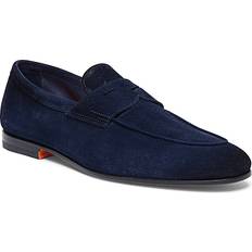 Santoni Carlos Suede Penny Loafers