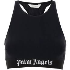 Palm Angels Mujer Camisetas de tirantes Palm Angels Kompressionsoberteil mit Logo-Bund Damen Schwarz