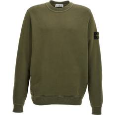 Stone Island Homme Pulls Stone Island Diagonal Fleece Old Effect Crew Neck Sweatshirt - Moss Green