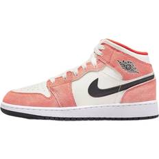 Orange Chaussures de Basket Basket Air Jordan 1 Mid SE - Orange Suede