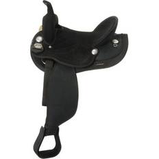 Equestrian Eclipse By Tough-1 Round Skirt Competition Saddle Black/Black (17"