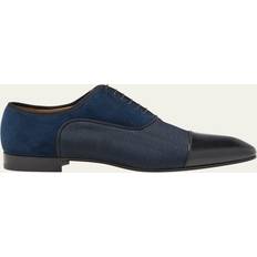 Christian Louboutin Oxford Christian Louboutin Greggo Red-Sole Oxfords - Black/Marine