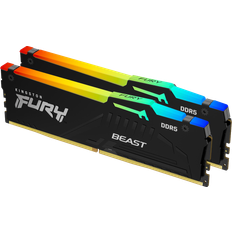 32 Gt - CL36 - DDR5 RAM-muistit Kingston 32GB (2 x 16GB) Fury Beast DDR5 RGB, 6000MHz, CL36, 1,35V, musta