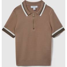 Nylon Polo Shirts Reiss Kids' Chelsea Half Zip Short Sleeve Polo Shirt