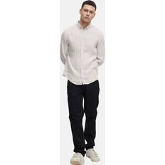 Beige - Linneskjortor Casual Friday Anton BD LS Skjorta - Chateau Grå