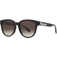 Alexander McQueen Graffiti Round Frame Sunglasses - Black