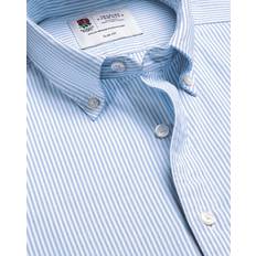 Shirts Charles Tyrwhitt Rugby Button-Down Collar Washed Stripe Shirt - Blue/White Men's