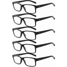 Reading Glasses Eyekepper 5 Pack Reading for Men Spring Hinges Classic Readers Black 2.00