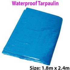 Storage Tents Loops 1.8 x 2.4 m Outdoor Waterproof Blue Tarpaulin Sheets Ground Protective Cover Tarp