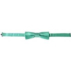 Gröna Slipsar Dolce & Gabbana Mint Green Silk Adjustable Neck Herre Bow Tie Butterfly