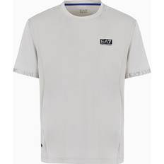 EA7 Il Cuffed Poly T-Shirt - Grey Mens