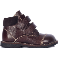 Angulus Vintersko Børnesko Angulus Kid's Starter Shoe with Wool Lining - Dark Brown