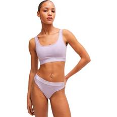 Økologisk materiale BH'er HUGO Stretch-Cotton Bralette with Contrast Logo Band