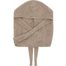 Femme - Marron Cagoules Ganni Soft Wool Balaclava - Almond Milk