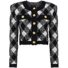 Bianco - Donna Abiti Balmain Tweed Short Jacket Blazer And Suits Bianco/Nero