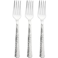 Birthdays Disposable Flatware Smarty Had a Party Disposable Cutlery Shiny Metallic Silver Hammered Plastic Forks 1000pcs