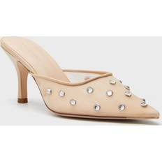 Beige Tacchi e Décolleté Loeffler Randall Women's Embellished Mesh High Heel Pumps - Cream