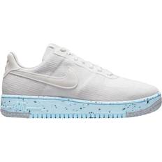 Nike Air Force 1 Crater Flyknit Kvinde White/Pure Platinum Sneakers