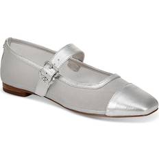 Silver Ballerinas Sam Edelman Miranda Square Toe Mary Jane Shoes - Silver