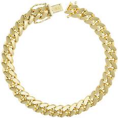 18k gold bracelet Nuragold Miami Cuban Link Chain Bracelet - Gold