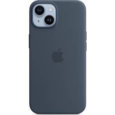 iPhone 14 Silikon Case mit MagSafe Sturmblau