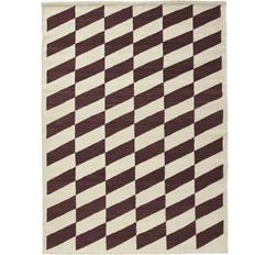 Ull Matter & Feller Hay Shift Kelim Rug W140 x L200 Burgundy Brun, Rød cm