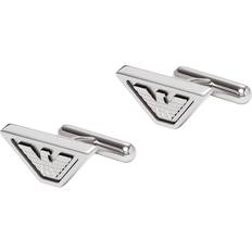 Emporio Armani Manschettknappar Emporio Armani Stainless Steel Logo Cufflinks