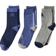 Adidas Blåa Underkläder adidas Little Kids Ankle 3Pp Unisex Strumpor - Blue/Medium Grey Heather/Crew Navy